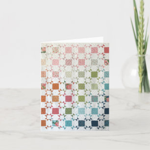 Linten & Rozen Quilt Persoonlijke Wenskaart Feestdagen Kaart