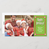 Linten & snoep enige foto feestdagenkaart (Voorkant / Achterkant)