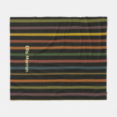 Linten Streep Cozy Fleece Deken (Voorkant (Horizontaal))