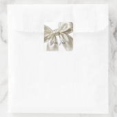 Linten Strikje Knoop Vast Posh Bruidsmeisjesfeest  Vierkante Sticker (Tas)