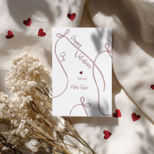 Linten Strikken – Moderne Gelukkige Valentijnsdag Feestdagenkaart