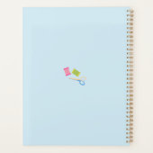 Linten strikken naaien blauw wit planner (Achterkant)