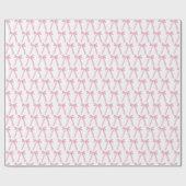 Linten strikken patroon in roze voor baby meisjes cadeaupapier (Vlak)