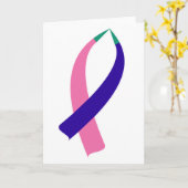 Linten voor bewustwording (Schildklierkanker) Kaart (Gele Bloem)