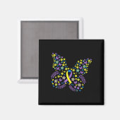 Linten voor overlevenden van vlinderblaaskanker magneet (Voorkant / Achterkant)