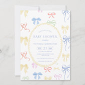  linten Waterverf Baby shower Kaart (Voorkant)