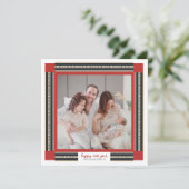 Lintfoto Lijst Happy New Year Kaart (Staand voorkant)