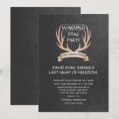 Lintige herten geweien lint krijt herten feest uit kaart (Voorkant / Achterkant)