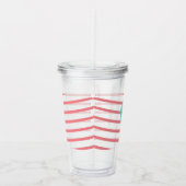 Lintijs Ijs Stripes Monogram Acryl Drinkbeker (Rechts)