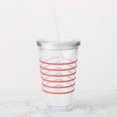 Lintijs Ijs Stripes Monogram Acryl Drinkbeker (Links)