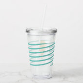 Lintijs Ijs Stripes Monogram Acryl Drinkbeker (Achterkant)
