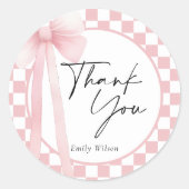 Lintje Dank je  Ronde Sticker (Voorkant)