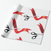 Lintje doorknippen ter opening van ceremonie cadeaupapier (Uitgerold)