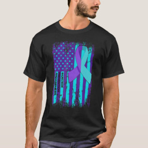 Lintje in de kleuren van de Amerikaanse vlag om be T-shirt
