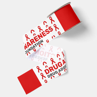Lintje in patroon voor bewustwording van drugsvers grosgrain lint