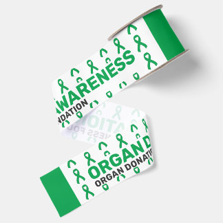 Lintje met orgaandonatie bewustzijnspatroon grosgrain lint
