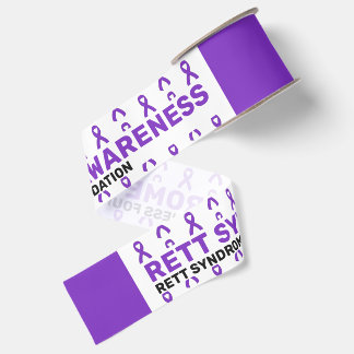 Lintje met patroon voor bewustwording van het Rett Grosgrain Lint