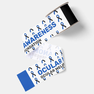 Lintje met patroon voor bewustwording van oogmelan grosgrain lint
