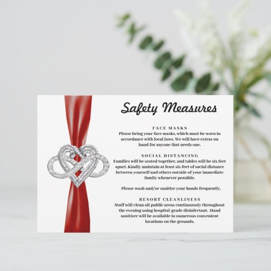 Lintje Oneindig Hart Veiligheidsmaatregelen Informatiekaartje (Staand voorkant)