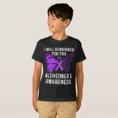 Lintje Paarse Vlinders Bewustzijn T-shirt (Voorkant volledig)