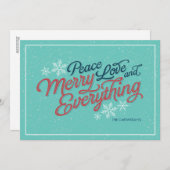 Lintje rond cadeau Kerstkaart (Voorkant / Achterkant)