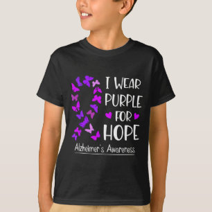 Lintje Vlinder Paars alzheimer T-shirt