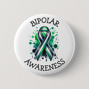 Lintje voor bipolaire bewustwording ronde button 5,7 cm