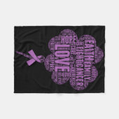 Lintje voor epilepsiebewustzijn fleece deken (Voorkant (Horizontaal))