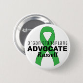 Lintje voor orgaantransplantatie-advocaat Witte kn Ronde Button 5,7 Cm (Voorkant /achterkant)