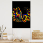Lintjes | Rainbow Fractal Art Poster (Keuken)