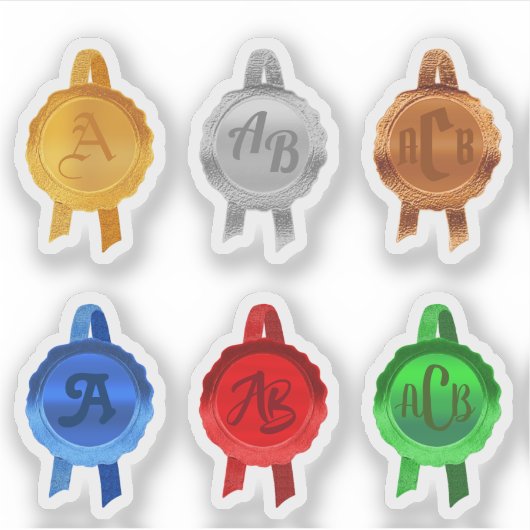 Lintjes voor neptoekenning/certificaat (6 kleuren sticker (Voorkant)