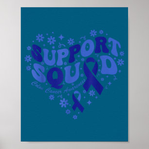 Lintkanker bewustzijn steun squad lint hart poster