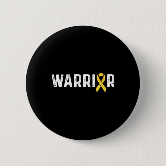 Lintkanker Bewustzijns lint Krijger Ronde Button 5,7 Cm (Voorkant)