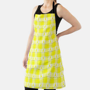 Lintkanker Bewustzijns Plaid Gele Lint Schort