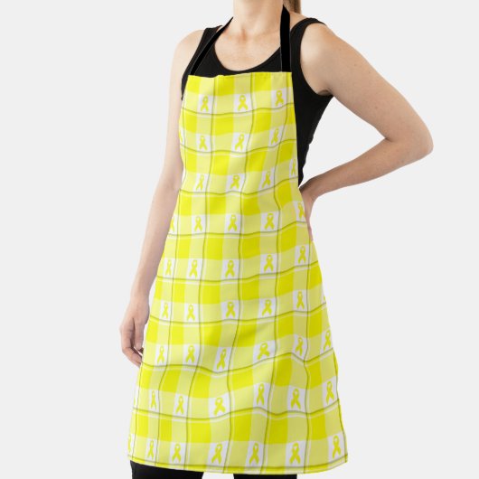 Lintkanker Bewustzijns Plaid Gele Lint Schort (Insitu)