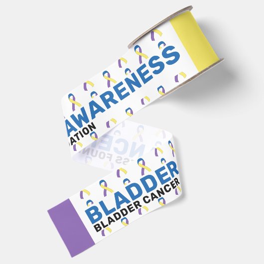 Lintkanker bewustzijnspatroonlint grosgrain lint (Achterkant)