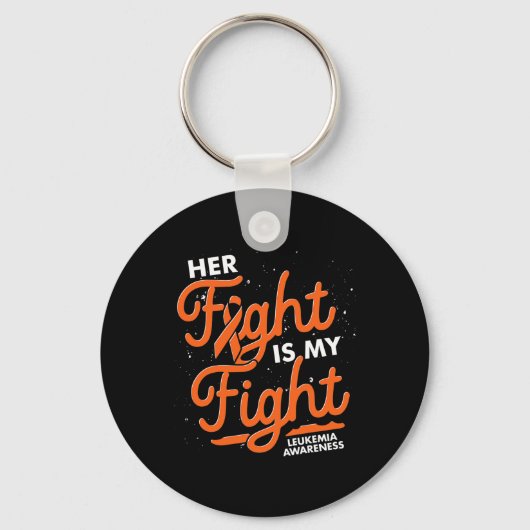 Lintkanker Fight Supporter Leukemie Bewustzijn Sleutelhanger (Voorkant)