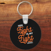 Lintkanker Fight Supporter Leukemie Bewustzijn Sleutelhanger (Voorkant)
