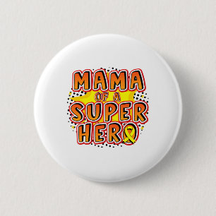 Lintkanker Mama Van Een Superhelden Familie Lint Ronde Button 5,7 Cm