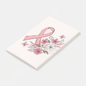 Lintkankerbewustzijnslint post-it® notes (Schuin)