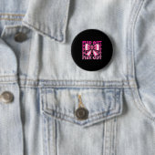 Lintkankerlint roze bewustzijn vrouwen ronde button 5,7 cm (In situ)