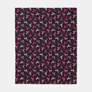 lintpatroon met multiroze borstkanker fleece deken