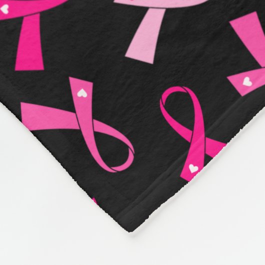  lintpatroon met multiroze borstkanker fleece deken (Hoek)