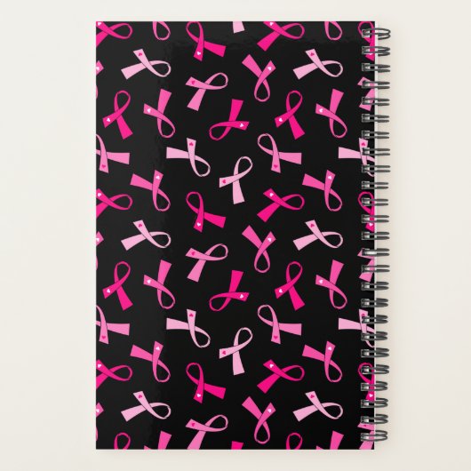 lintpatroon met multiroze borstkanker planner (Achterkant)