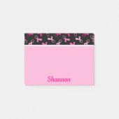 lintpatroon met multiroze borstkanker post-it® notes (Voorkant)