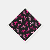 lintpatroon met multiroze borstkanker servet (Hoek)