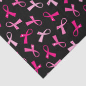 lintpatroon met multiroze borstkanker tissuepapier (Detail)