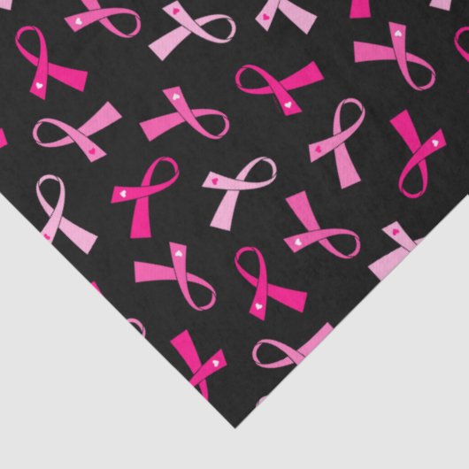lintpatroon met multiroze borstkanker tissuepapier (Detail)