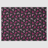  lintpatroon met multiroze borstkanker tissuepapier (Voorkant)