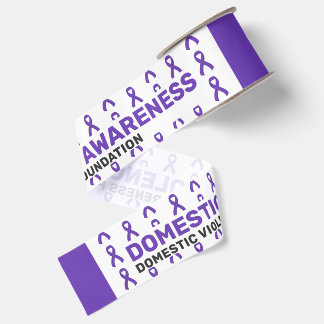 Lintpatroonlint voor bewustwording van huiselijk g grosgrain lint